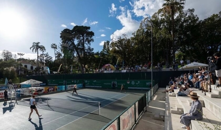 Stephanie Visscher op ITF-tennistoernooi in Funchal