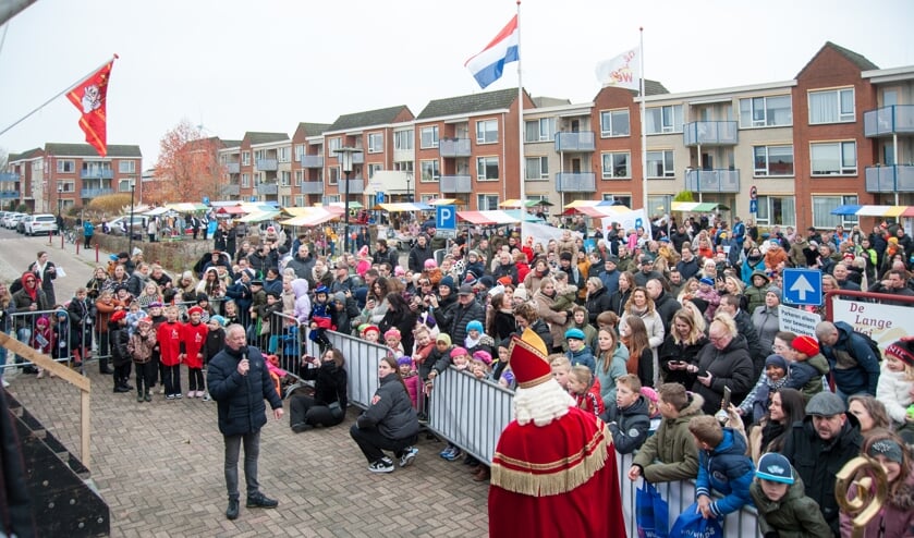 Bij De Lange Wei bracht de Sint ook een bezoekje.