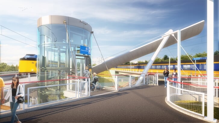 Impressie van de nieuwe lift op station Duivendrecht.