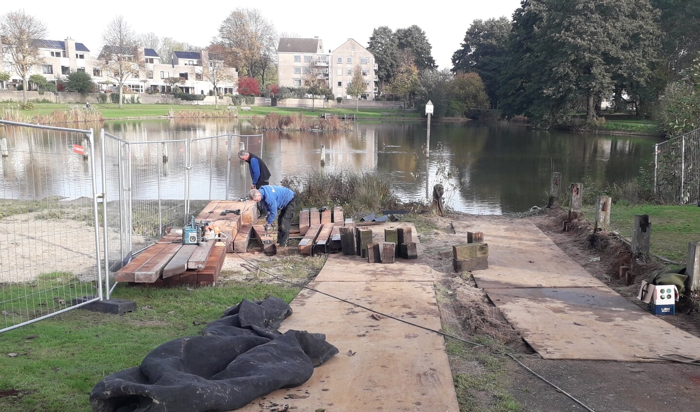 De oude steiger werd afgebroken