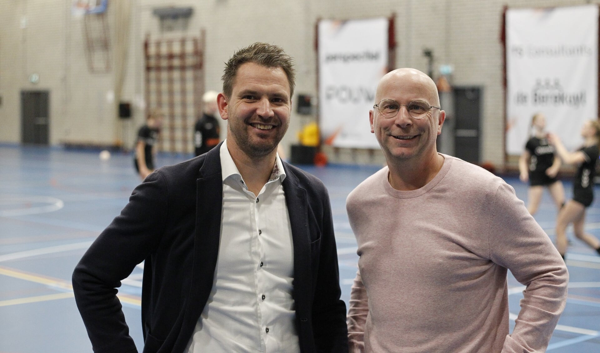 Hoofdtrainer Marc Houtman en voorzitter Jan Hop zijn klaar voor het Korfbal League seizoen met Unitas/Perspectief.