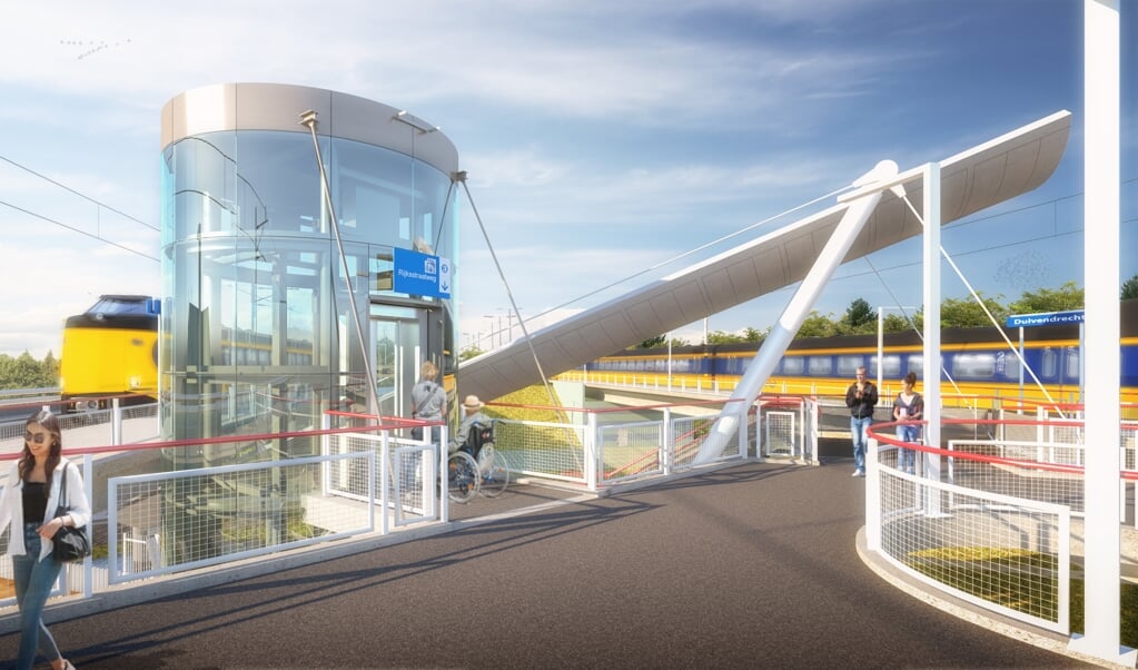 Impressie van de nieuwe lift op station Duivendrecht.