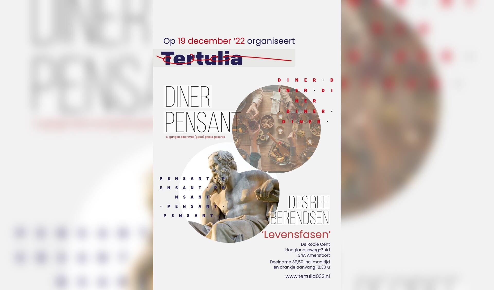 Diner Pensant bij Tertulia033 met Desiree Berendsen