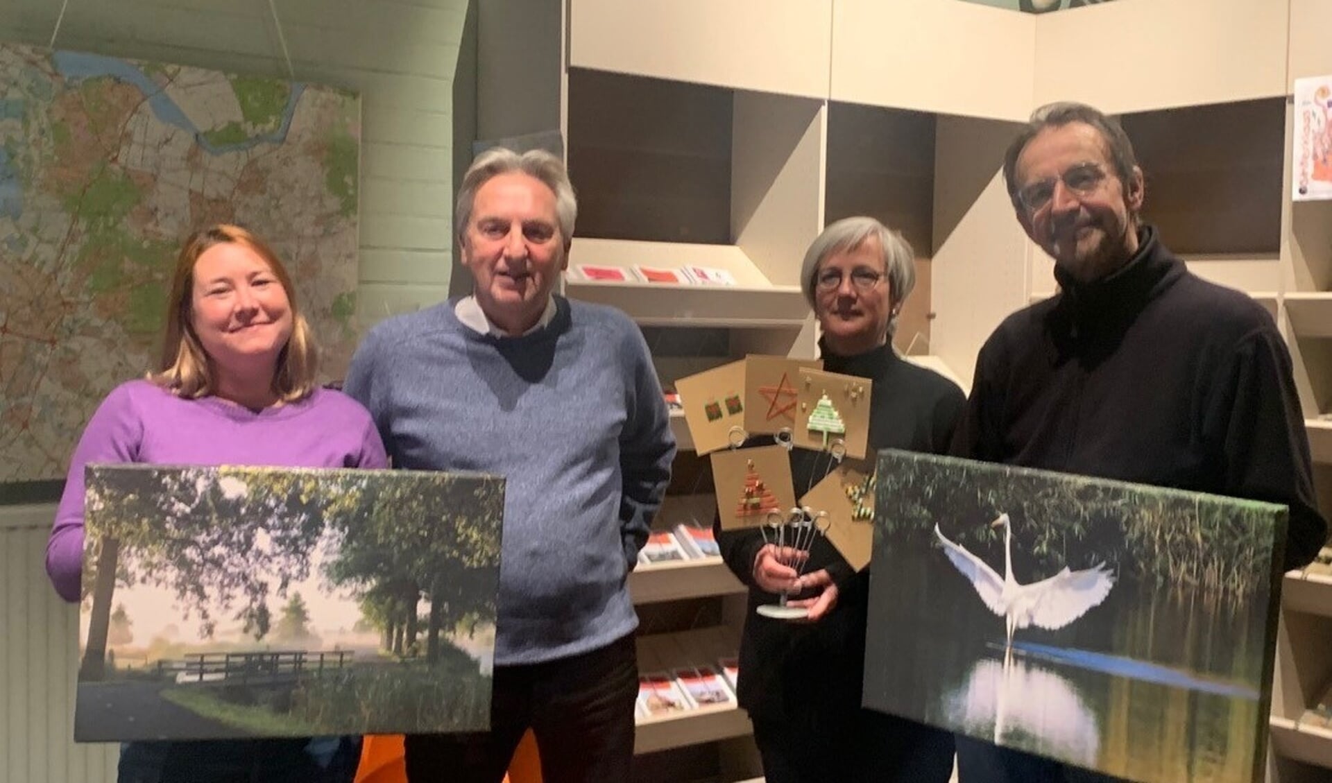 Orinda van den Bergh, Albert Dragt (Leusden Natuurlijk), Monique Markesteijn (Downtown Leusden) en John Spijkerman.