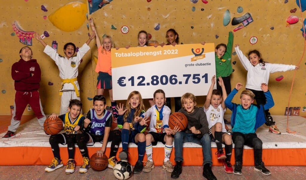 De landelijke opbrengst van de Grote Clubactie was het recordbedrag van 12.806.751 euro.