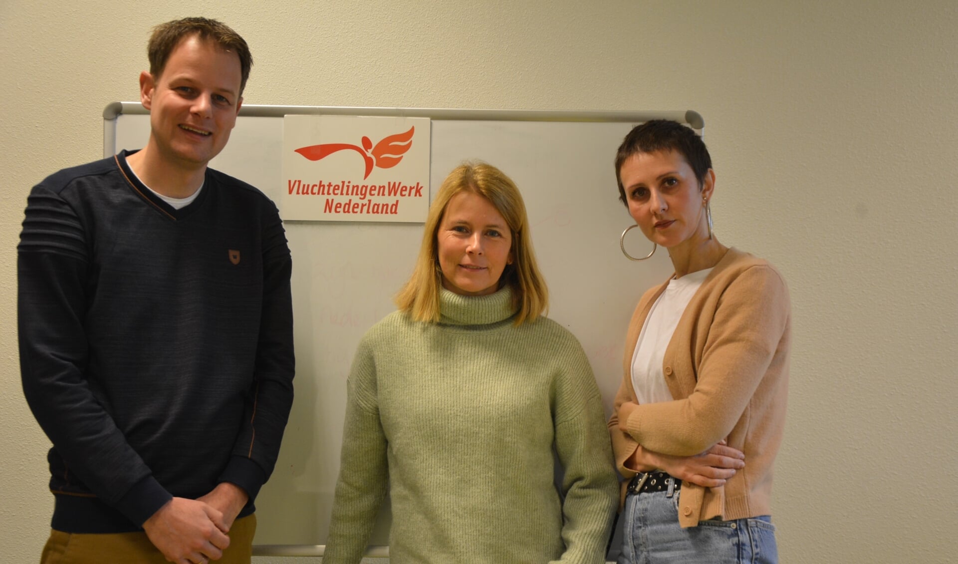 Peter, Sophie en Sanja (v.l.n.r.) doen een beroep op de samenleving. Foto: Dick van der Veen