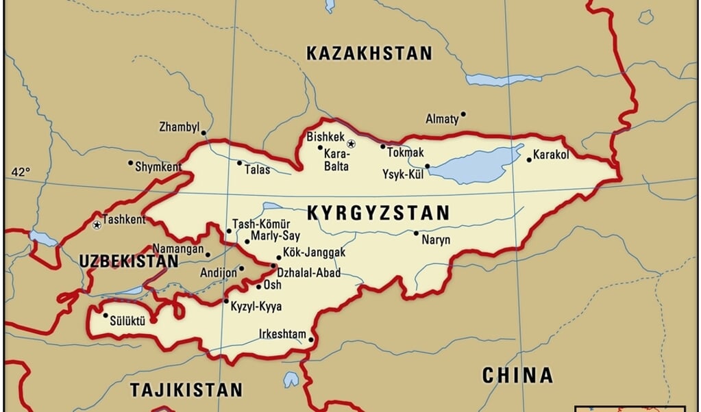 kaart Kyrgystan