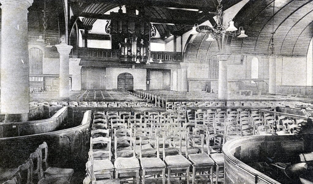 De Oude Kerk was in 1795 het stemlokaal. De foto is van 1920.