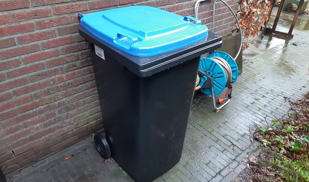 Papiercontainer zoals die sinds enige tijd in Leusden wordt gebruikt.