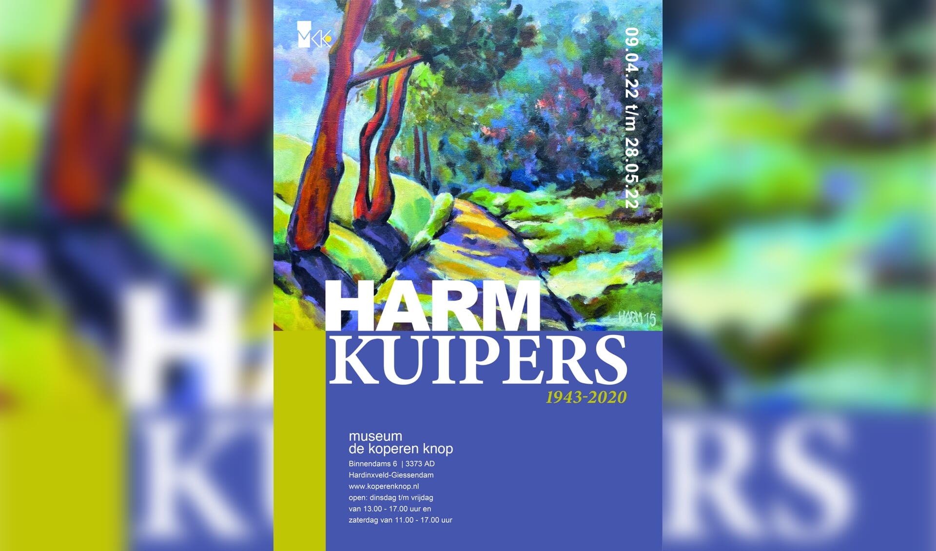 Affiche van expositie Harm Kuipers