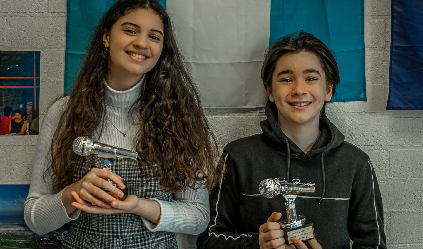 Sofia Landman en Dinand van de Herik vertegenwoordigden Lyceum Oudenhoven in de regionale finale