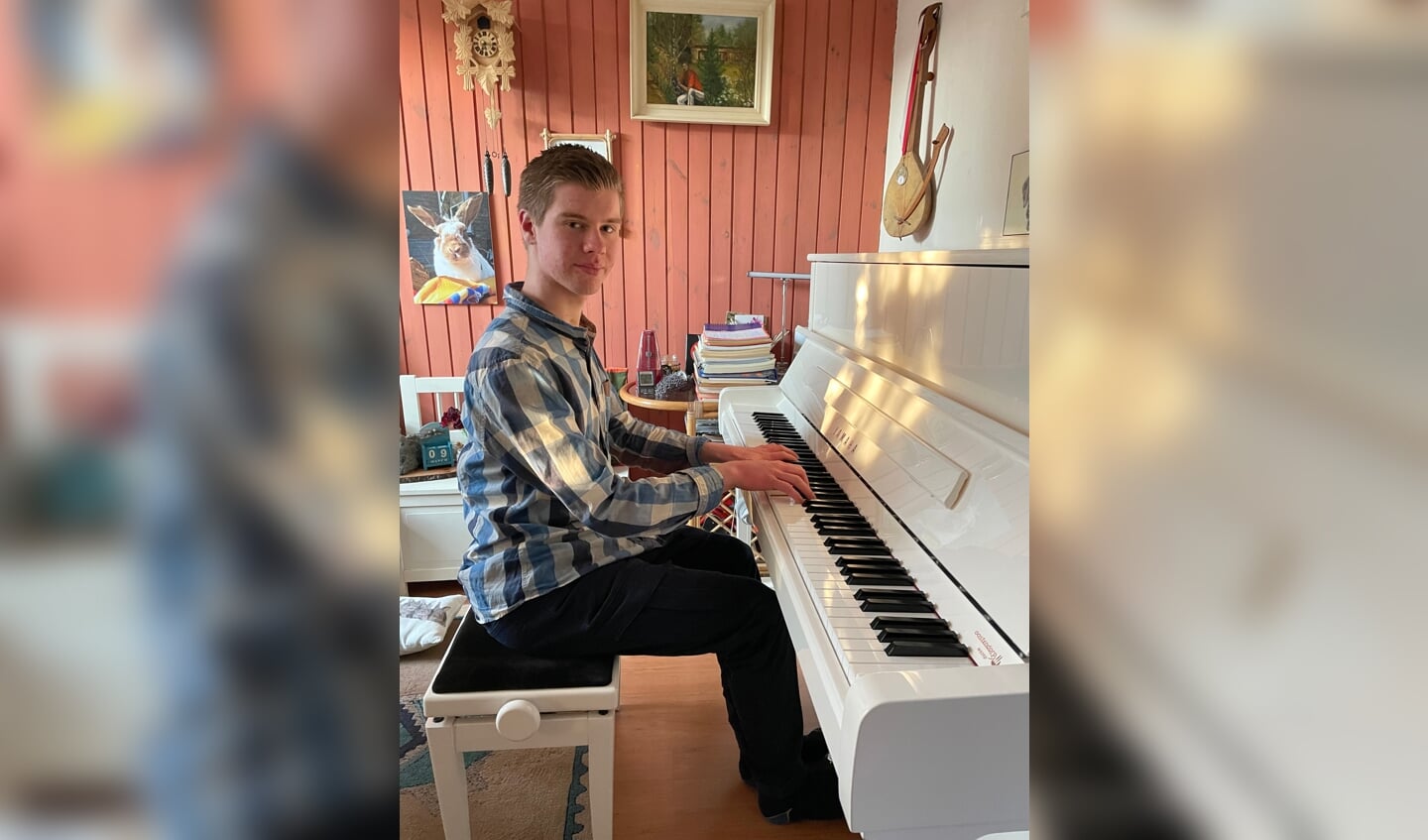Daniël Snaterse traint elke dag een uur en een kwartier op zijn piano.