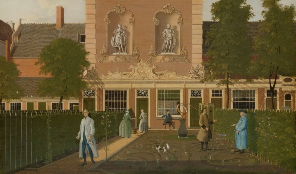 Hendrik Keun, Amsterdamse stadstuin en koetshuis, geschilderd in 1772.