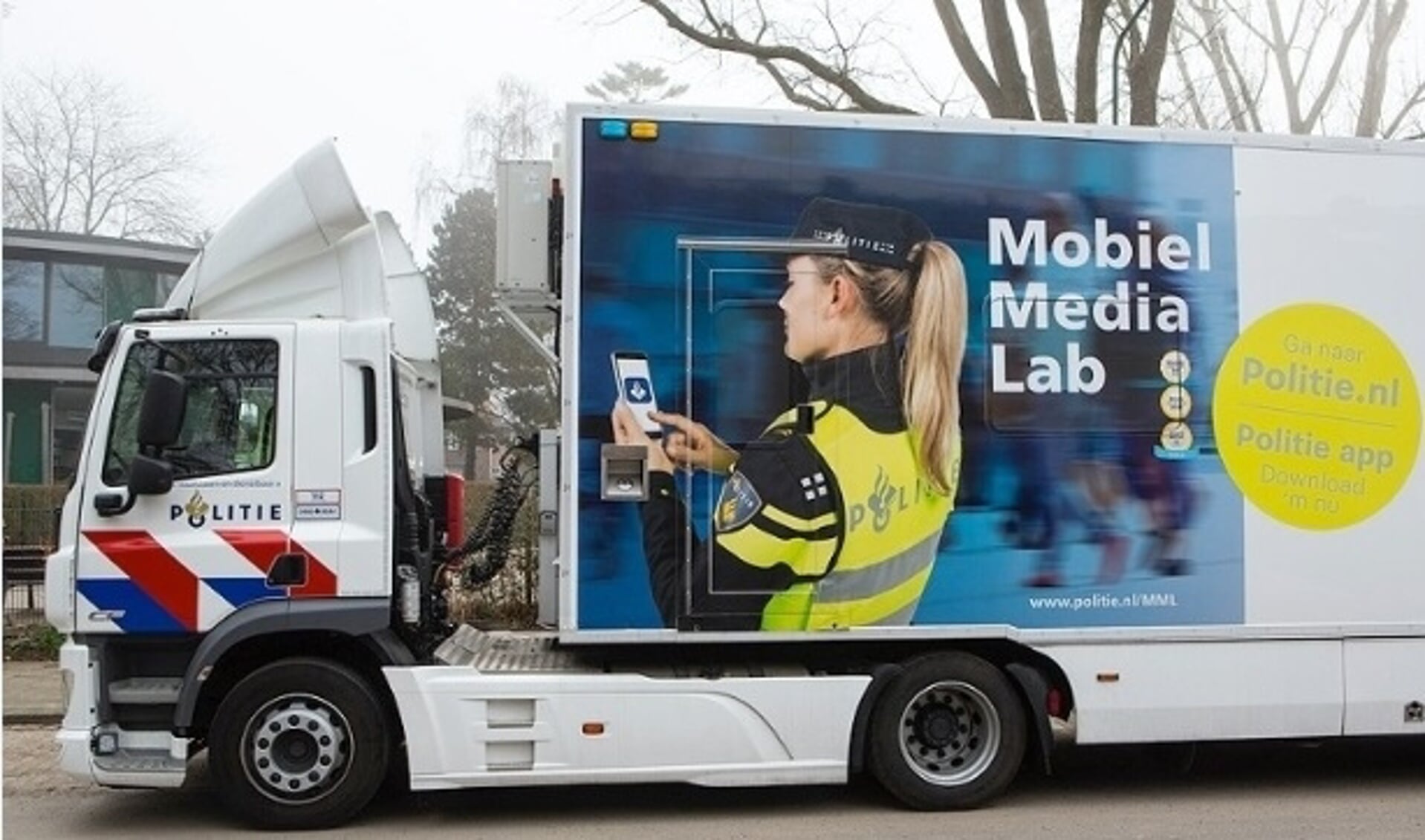 Mobiel Media Lab van de politie.