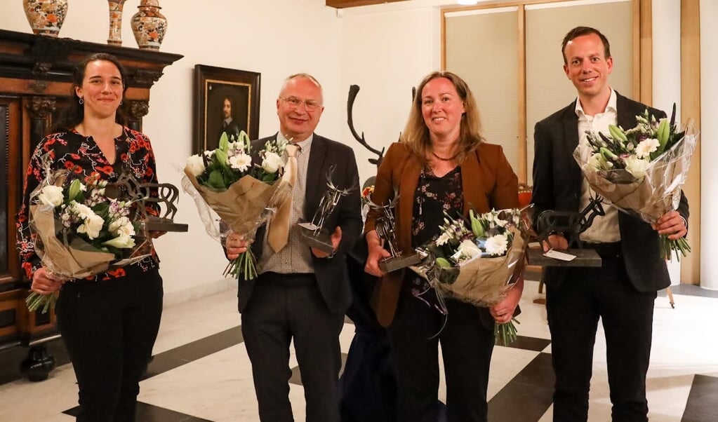 Gemeenteraad neemt afscheid van Jenneke Lubbertsen, Kees de Goffau, Jannita la Roi en Jan van Meerveld.