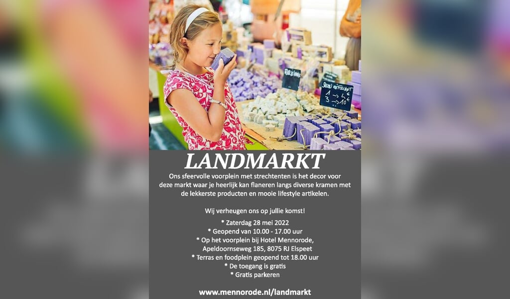 Flyer van de Landmarkt Hotel Mennorode