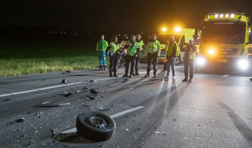 A1 bij Baarn bijna 2 uur afgesloten na ongeval. 
