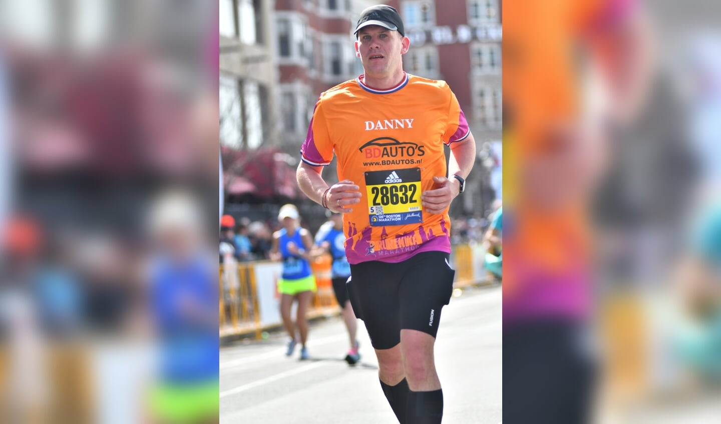 Danny liep marathons in New York, Chicago, Tokio, Londen, Berlijn en recent in Boston.