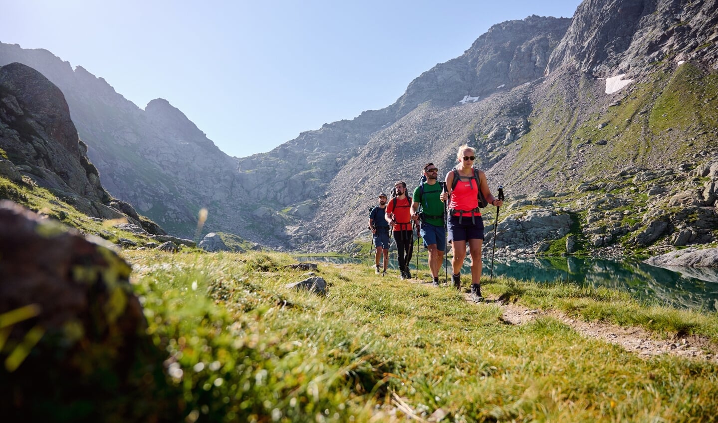 Bergwandelaars in Ticino