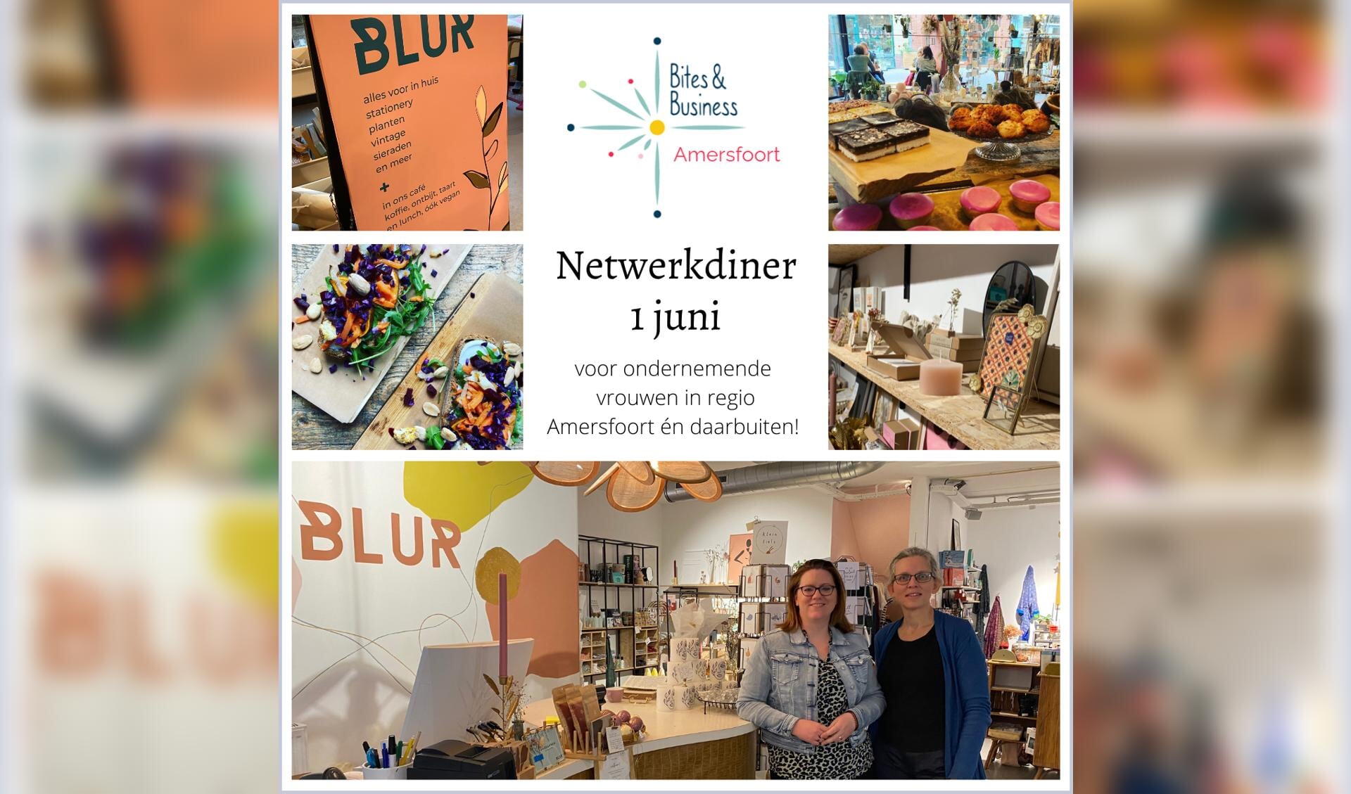 Conceptstore Blur, samen met Bites & Business Amersfoort coördinatoren Marianne van Lubek en Vera de Haan