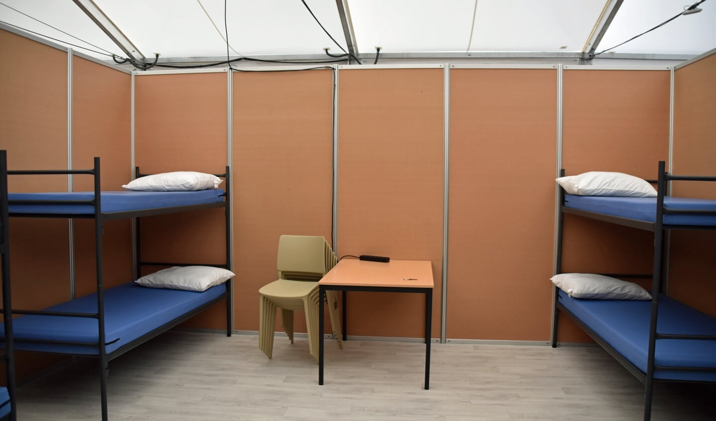 De noodopvang voor vluchtelingen in Kamp van Zeist werd in januari dit jaar ingericht.