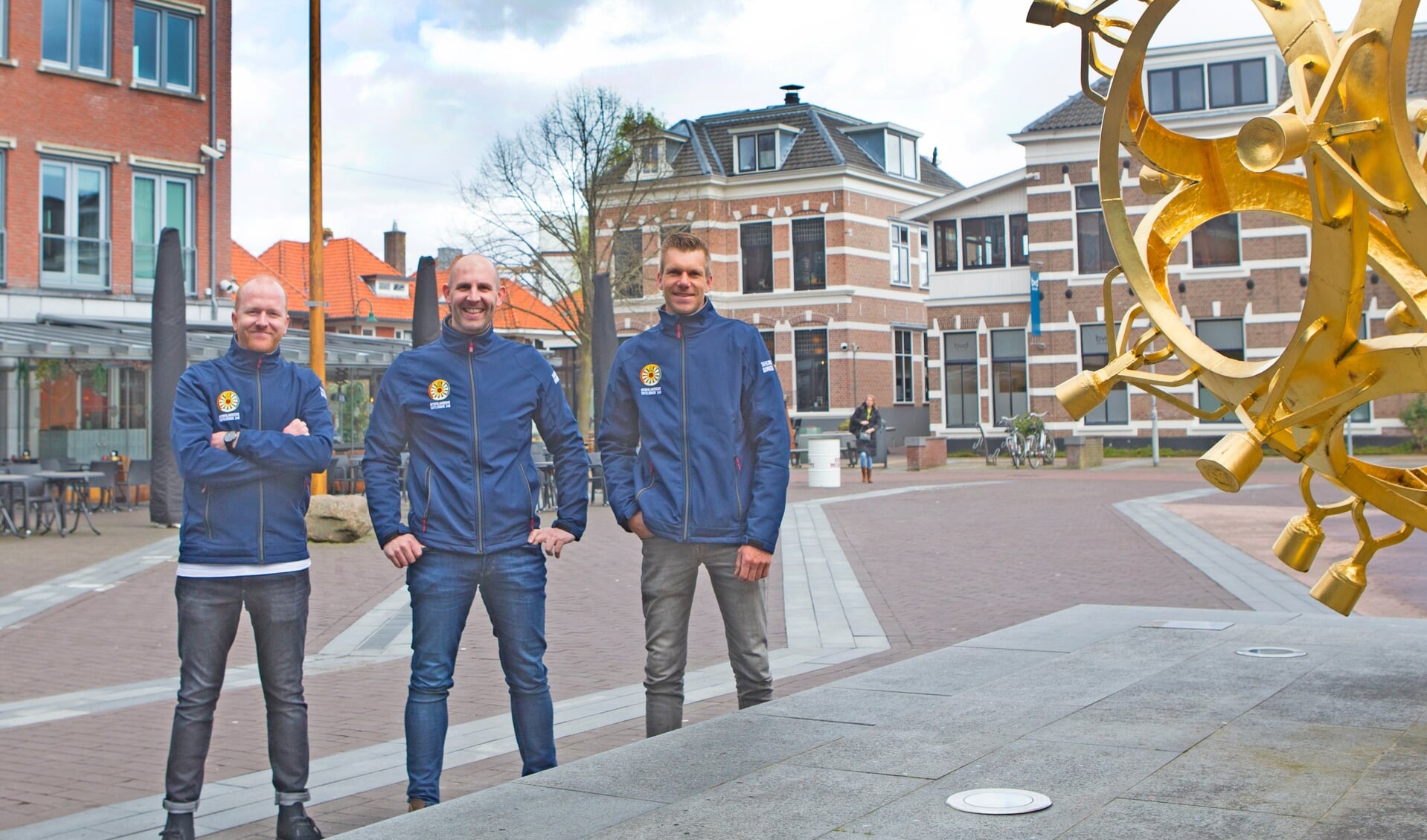 De organisatie met vanaf links Derck Kuijt, Jan Martijn van der Stouwe en Maarten Dijkman.