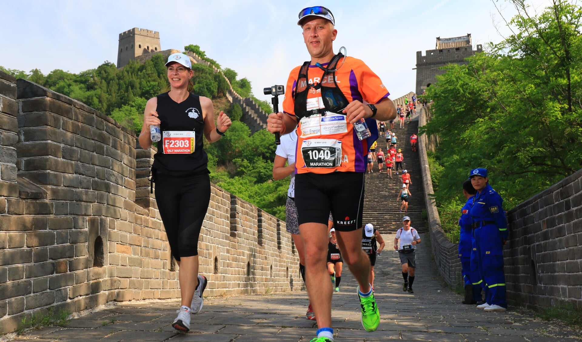 De Great Wall marathon, één van de zwaarste marathons van de wereld.