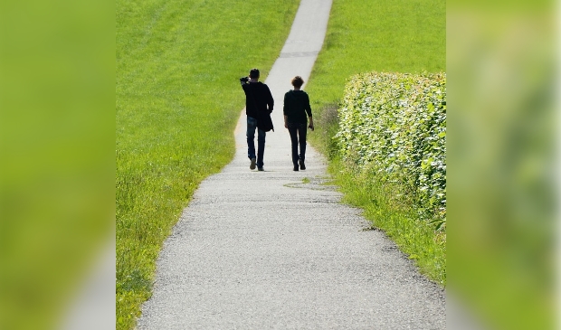 wandelen door het groen