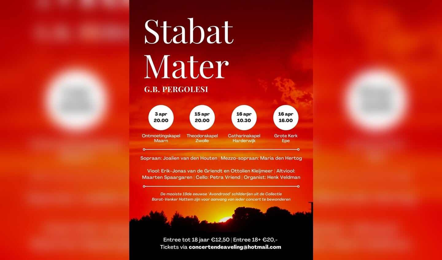 Poster aankondiging Stabat Mater