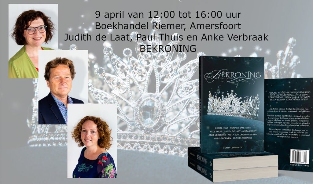 Schrijvers Anke Verbraak, Judith de Laat en Paul Thuis.