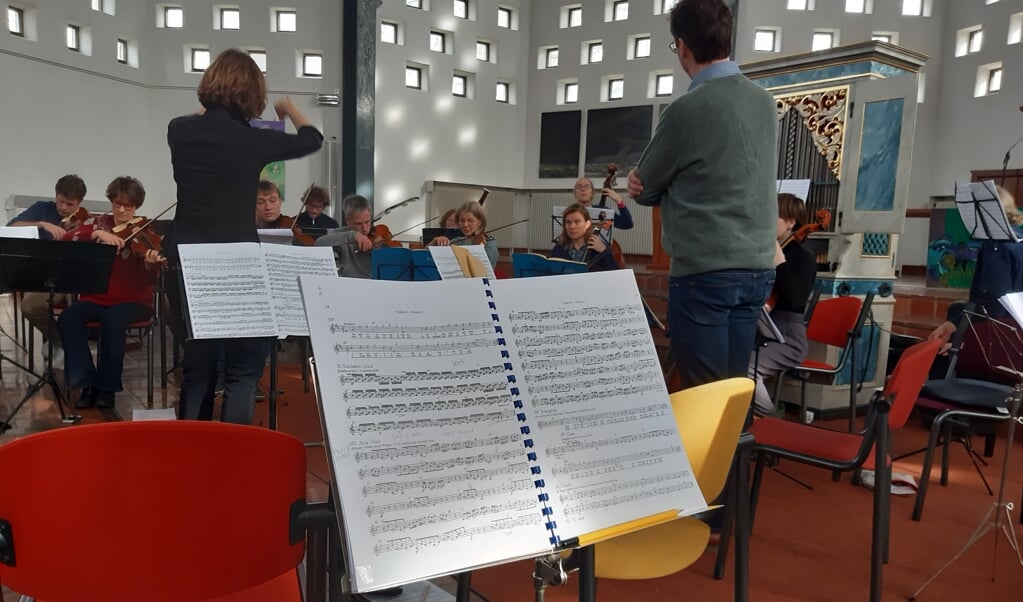 Repetitie van het Bach Ensemble Amsterdam.