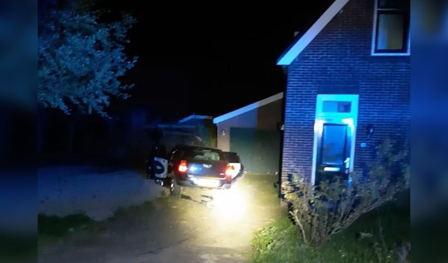 De bestuurder was te voet gevlucht