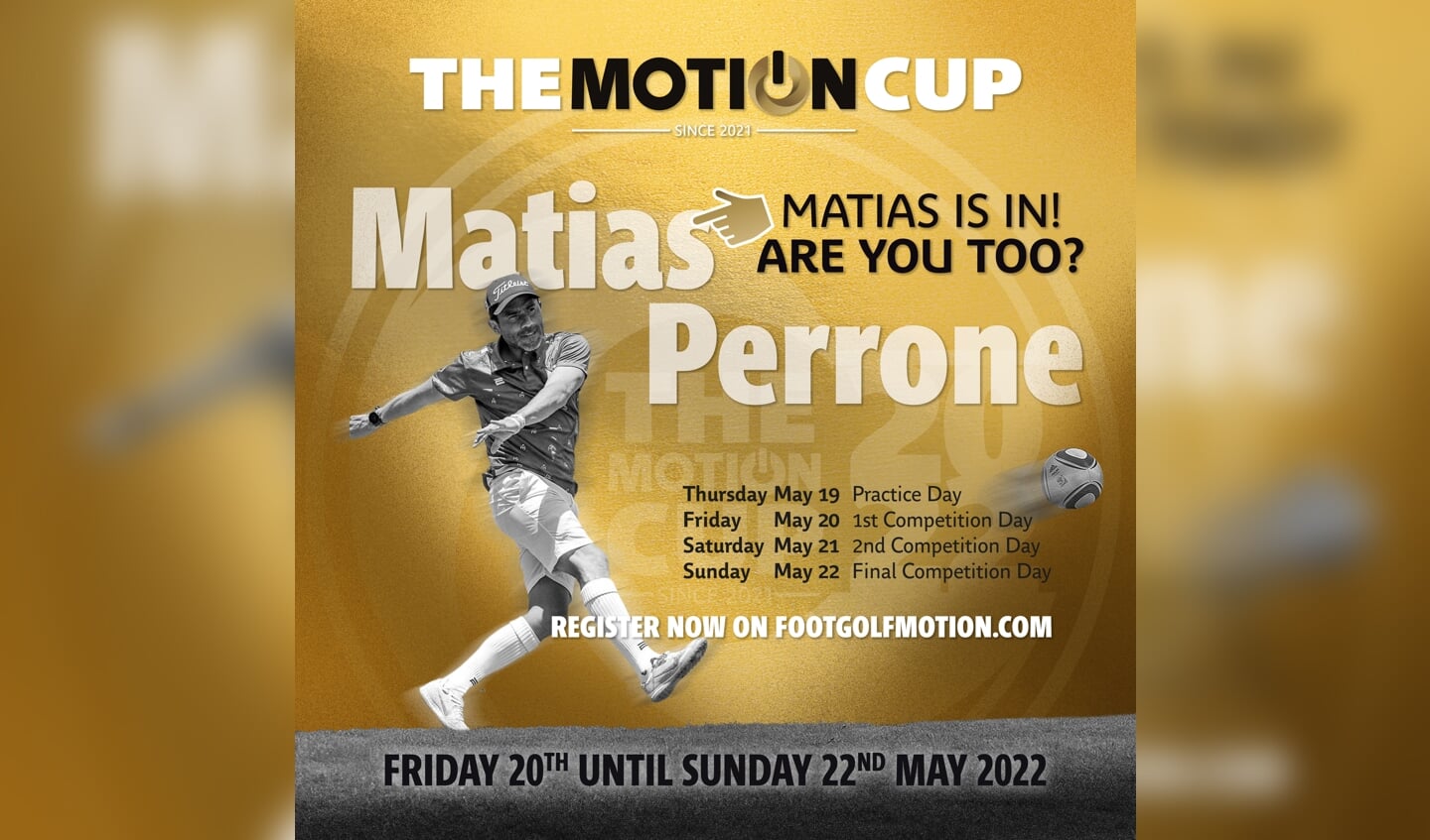Regerend Wereldkampioen FootGolf Matías Peronne uit Argentinië