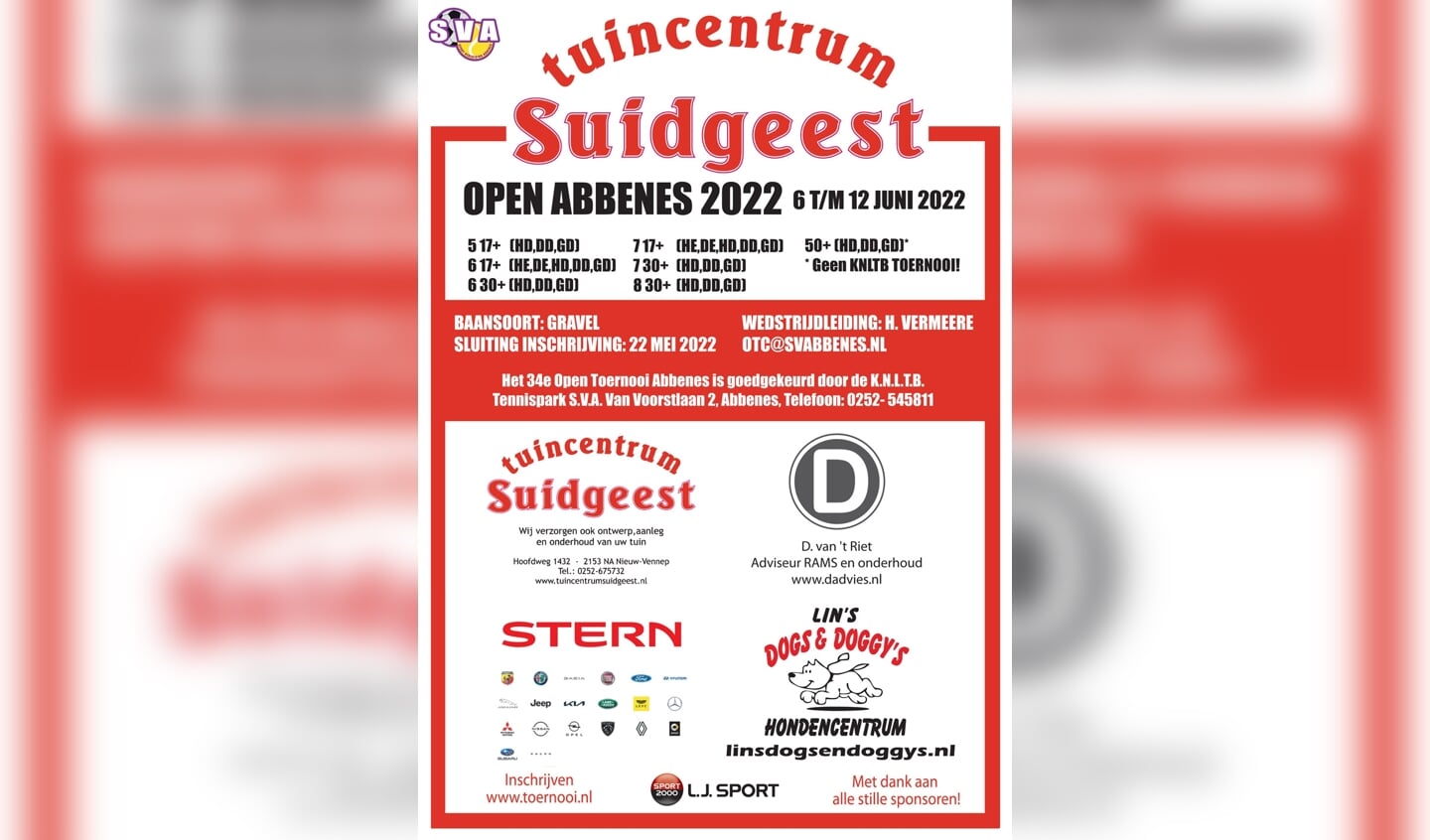 Toernooiposter Open Abbenes