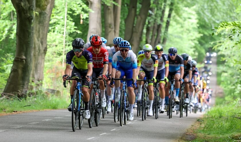 Het peloton op de Defensieweg.