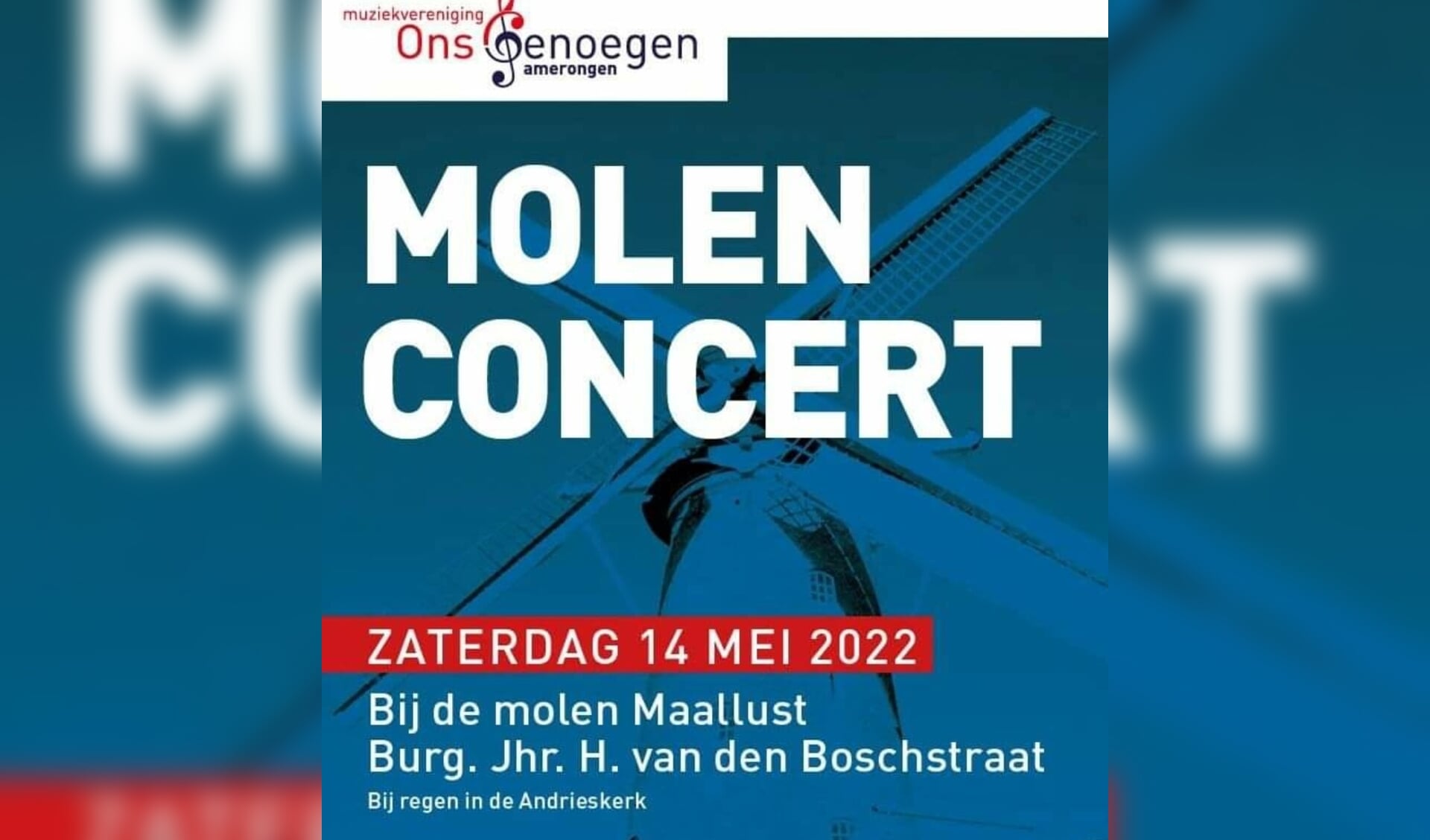 Poster van het concert