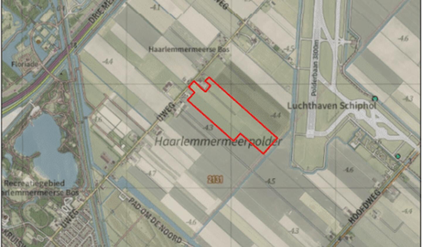 Hier moet het zonnepark komen.