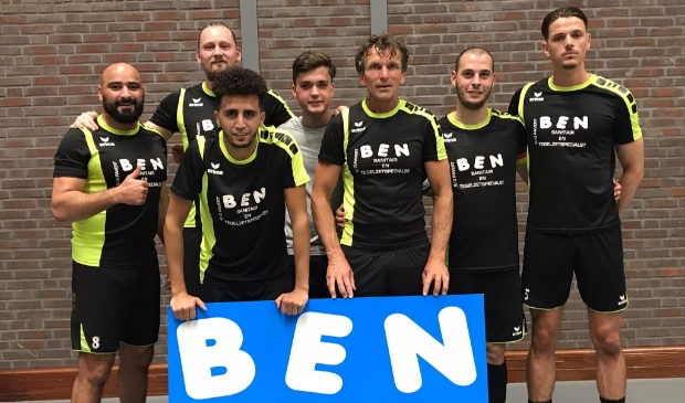 <p>Het winnende team van Ben van de Pavert.</p>