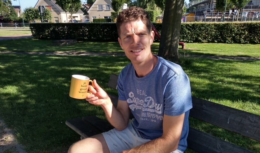 Een Odijker kwam Jeroen koffie brengen in een bijzondere beker. 'Die mag je houden'.