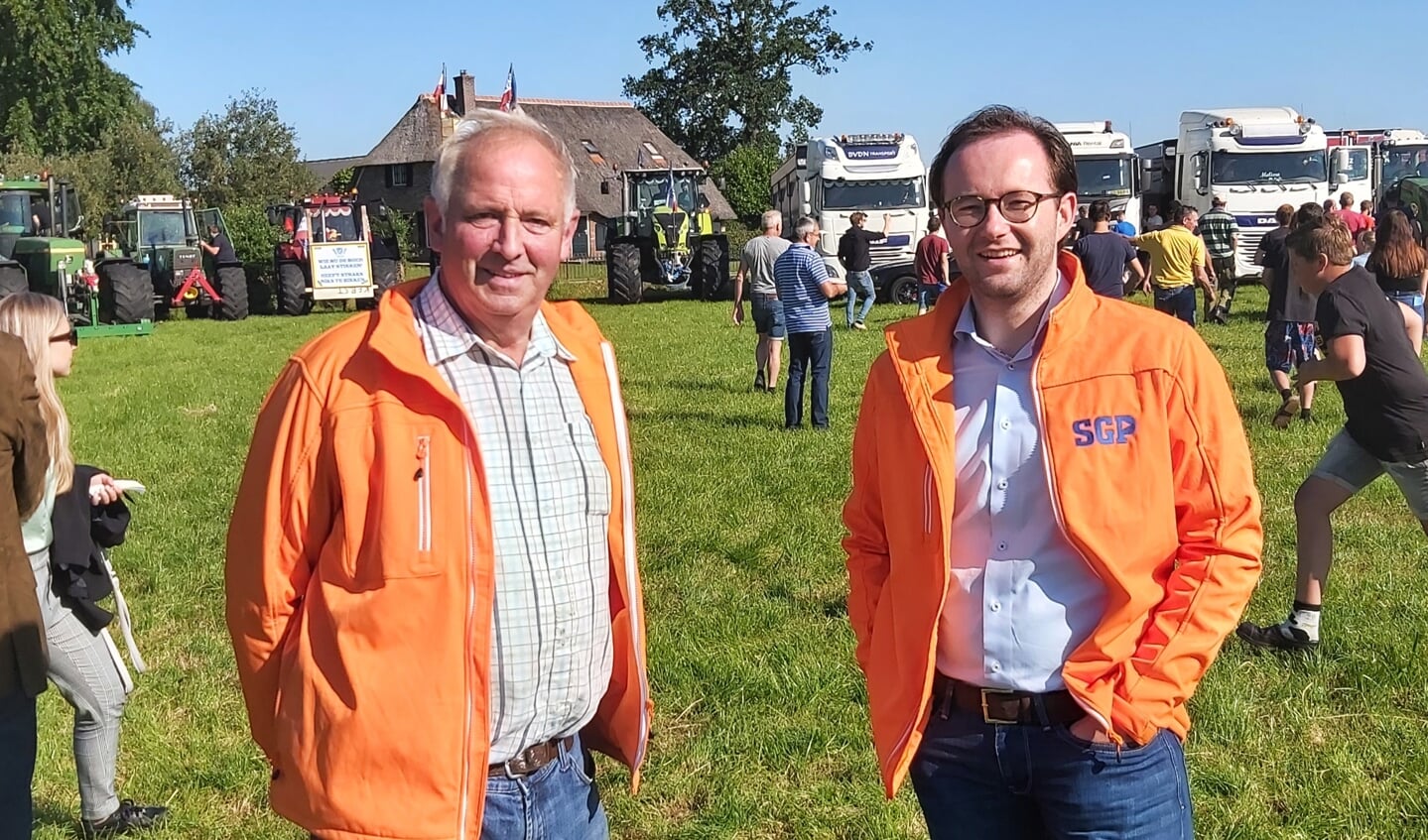 SGP-raadslid Gerrit Polinder en Marien Klein waren aanwezig.