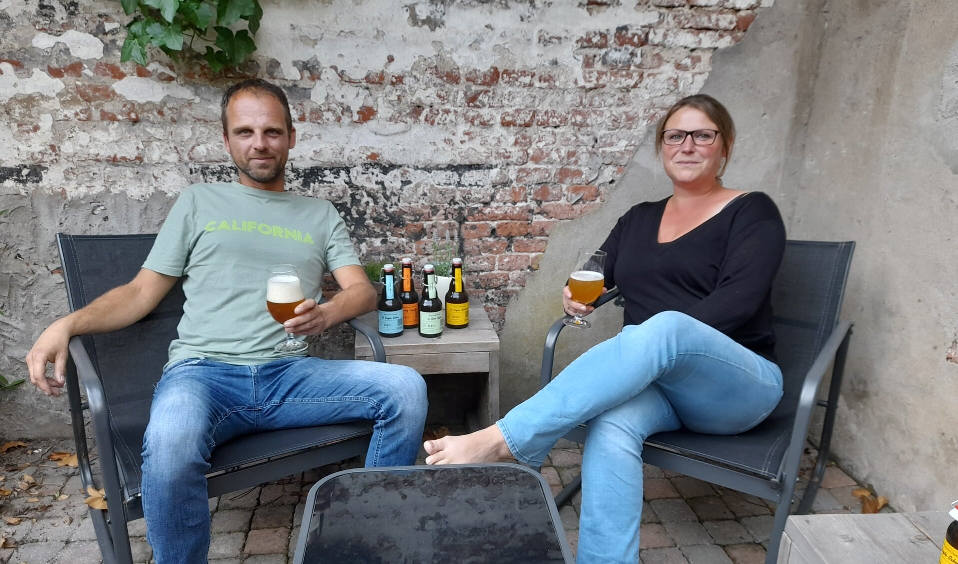 Erik IJssels en zijn partner Jacqueline brouwen zelf bier. 