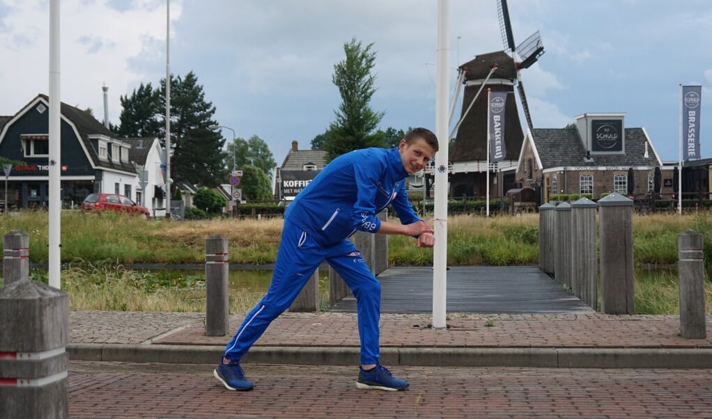 Tim den Besten aan de start.