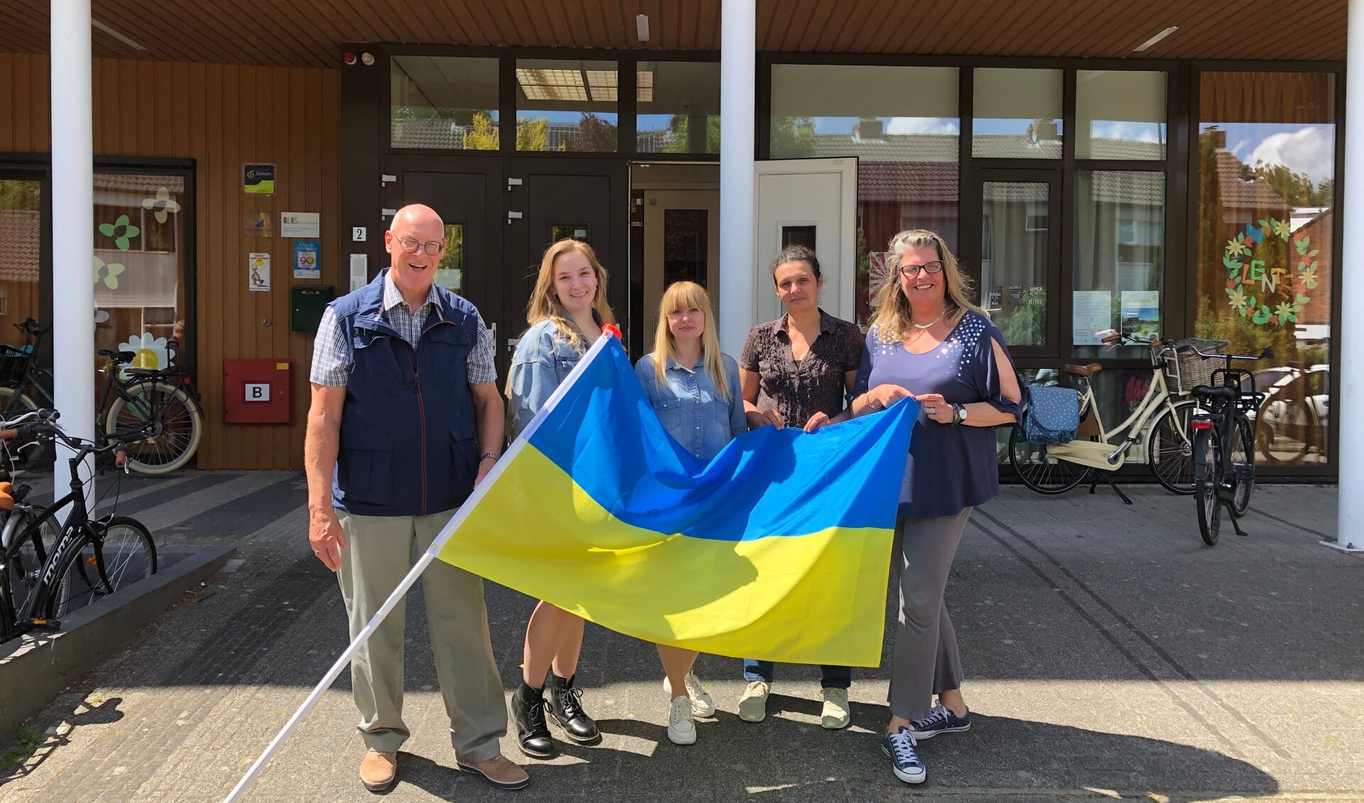 Team Oekraïne v.l.r: Koos Bezemer, Maaike Bulsink, Victoria Shcherbataya, Diana Chavdar en Daphne Fiorentinos.