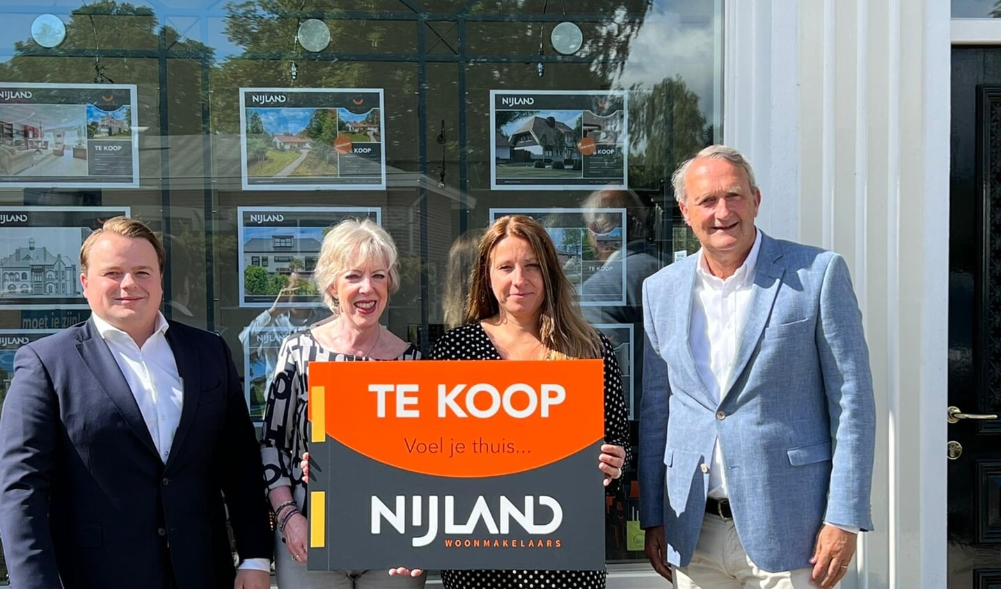 Het team van Nijland Makelaars Baarn met vlnr Jeroen Jager, Tineke Janssen, Muriël van Tuijl
en Willem Prins.