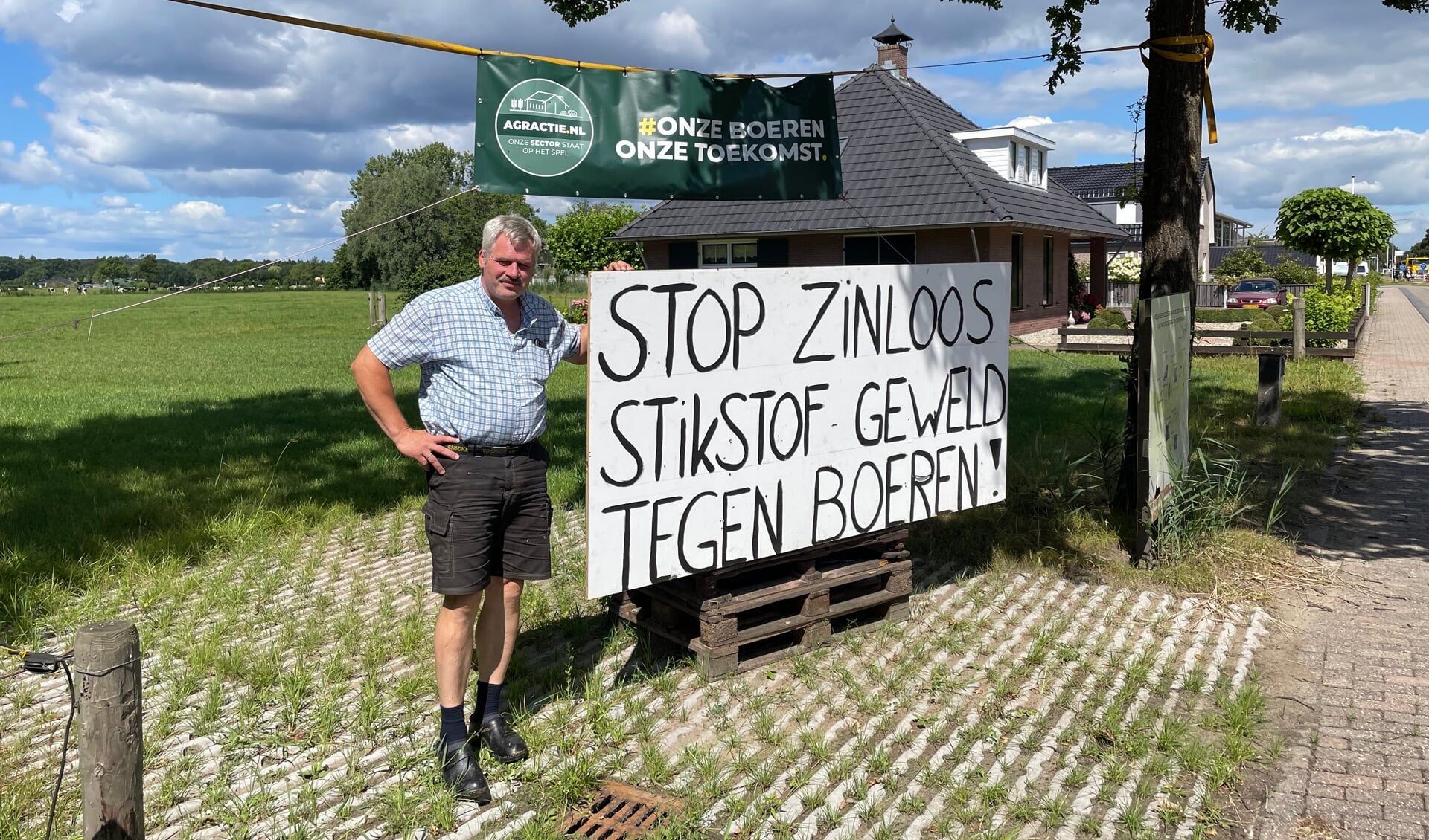 Protestorganisator en boer Teus van der Wind uit Woudenberg.