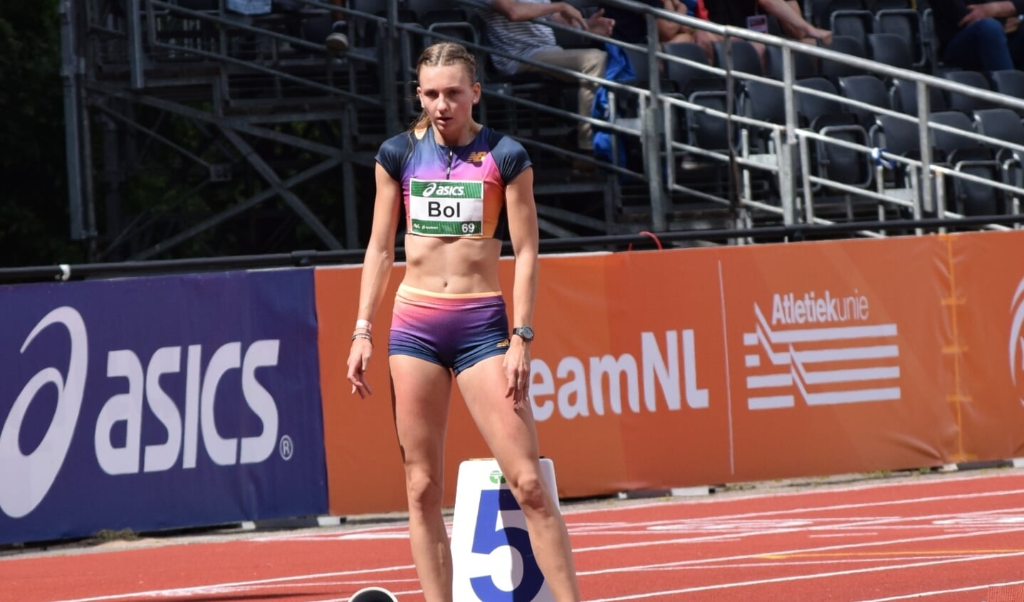 Femke Bol tijdens het NK atletiek eerder dit jaar.
