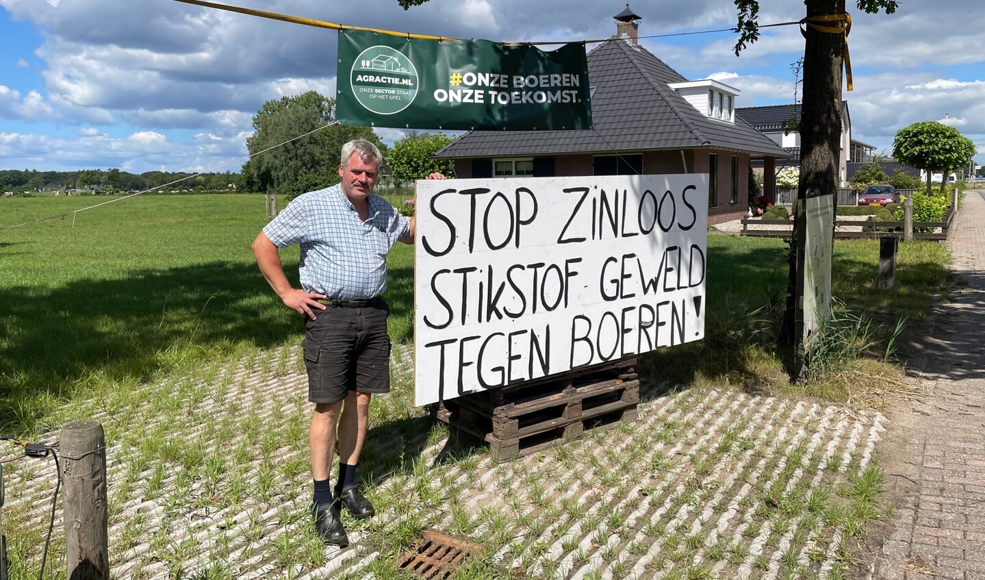 Protestorganisator en boer Teus van der Wind uit Woudenberg.
