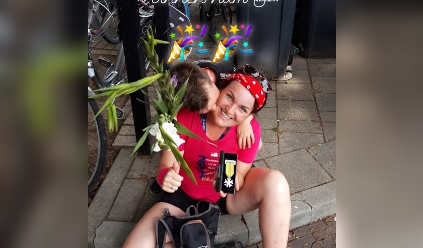 ,,Trots op mama die de 4daagse van Nijmegen voor de 5de keer heeft uitgelopen.