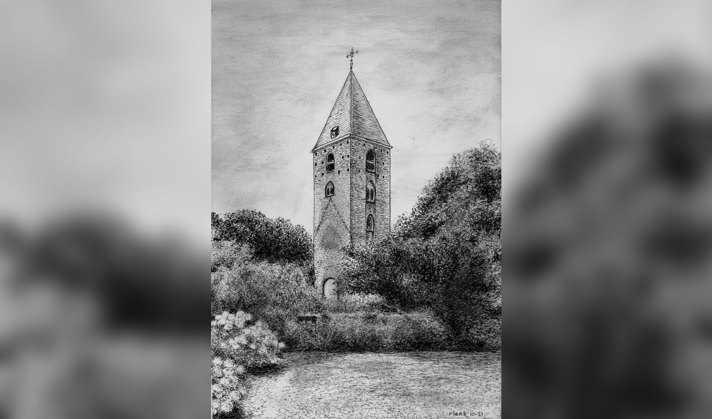 De kerktoren van Oud-Leusden.