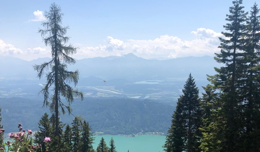 Deze foto heb ik gemaakt op 24 juli 2022 op de berg bij Annenheim. Eerst met de kabelbaan omhoog en wandelend terug naar het middelstation komt dit mooie uitzicht voorbij met dit prachtige uitzicht op de Ossiacher See (Karinthië, Oostenrijk).